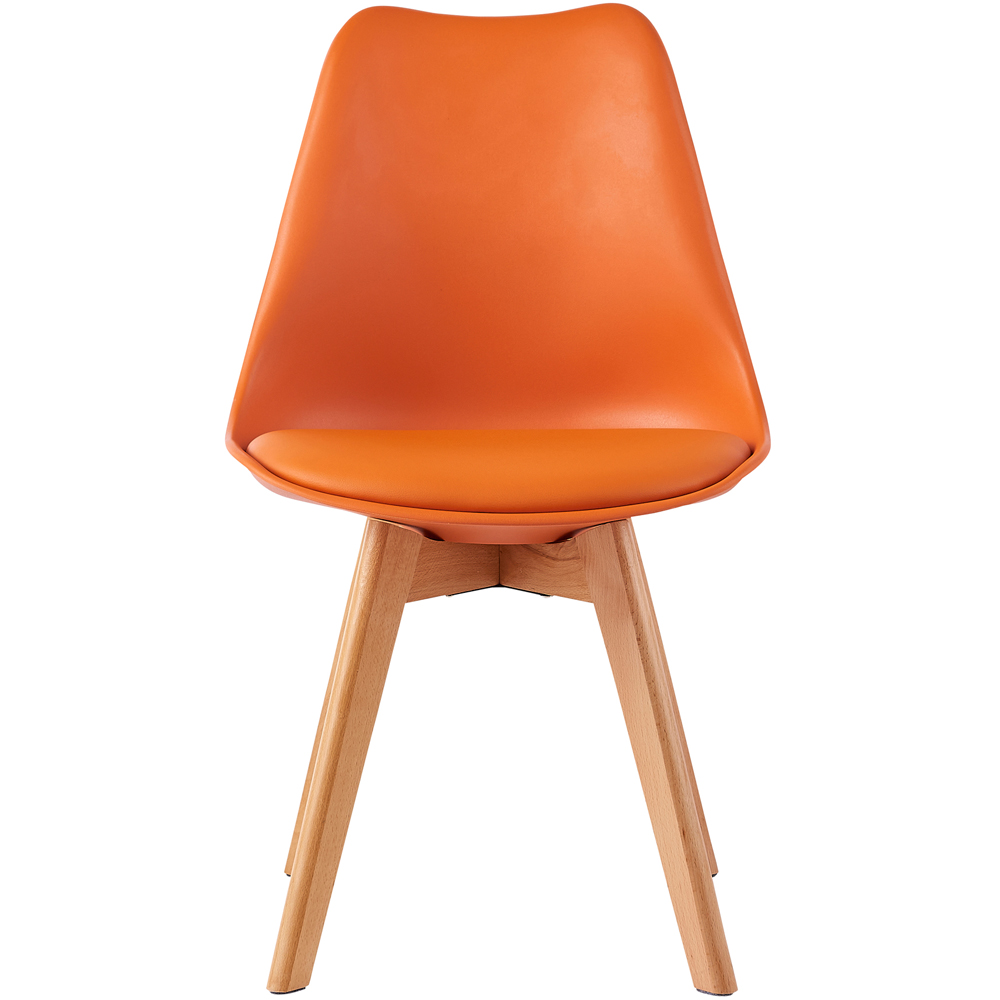 Eva Set of 6 Orange Padded Dining Chairs Image 5