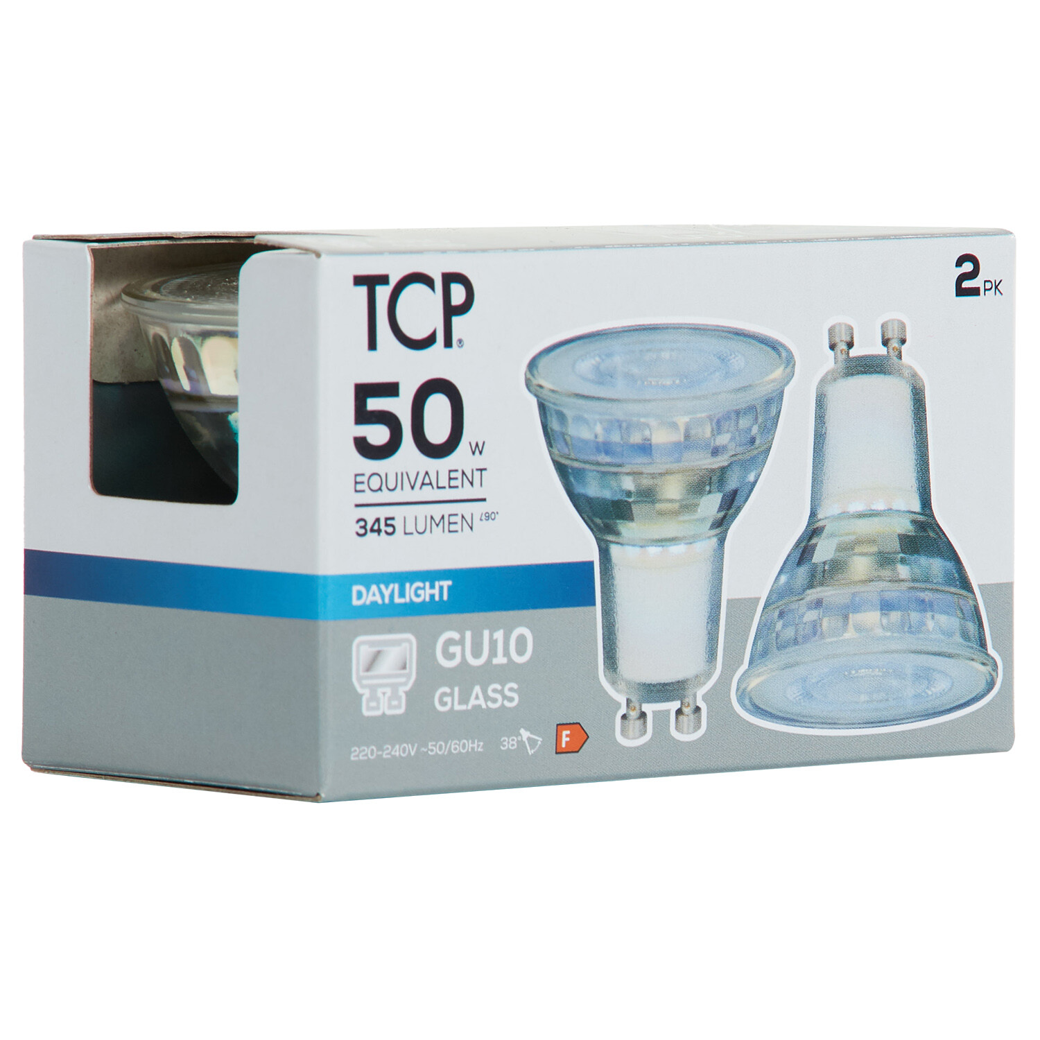 TCP LED Glass GU10 345L Daylight Bulbs - Daylight  / 2 Image 2