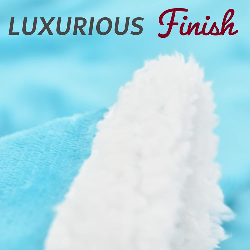 GlamHaus Scuba Blue Heated Blanket 160 x 130cm Image 5