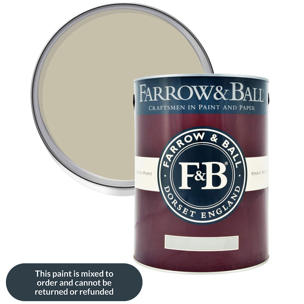 Farrow & Ball Interior Wood and Metal 15 Bone Flat Eggshell Paint 5L Image 1