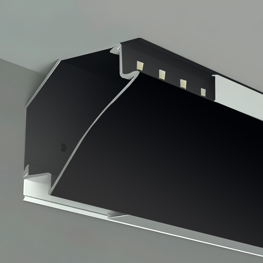 ENER-J Black Corner Aluminium Profile Gypsum LED Cove Light 2m 2 Pack Image 4