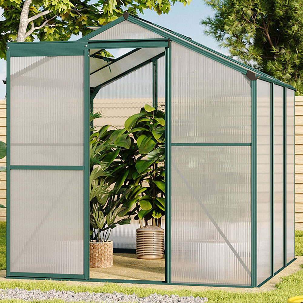 Living and Home Aluminium Frame 6 x 6ft Greenhouse Image 5