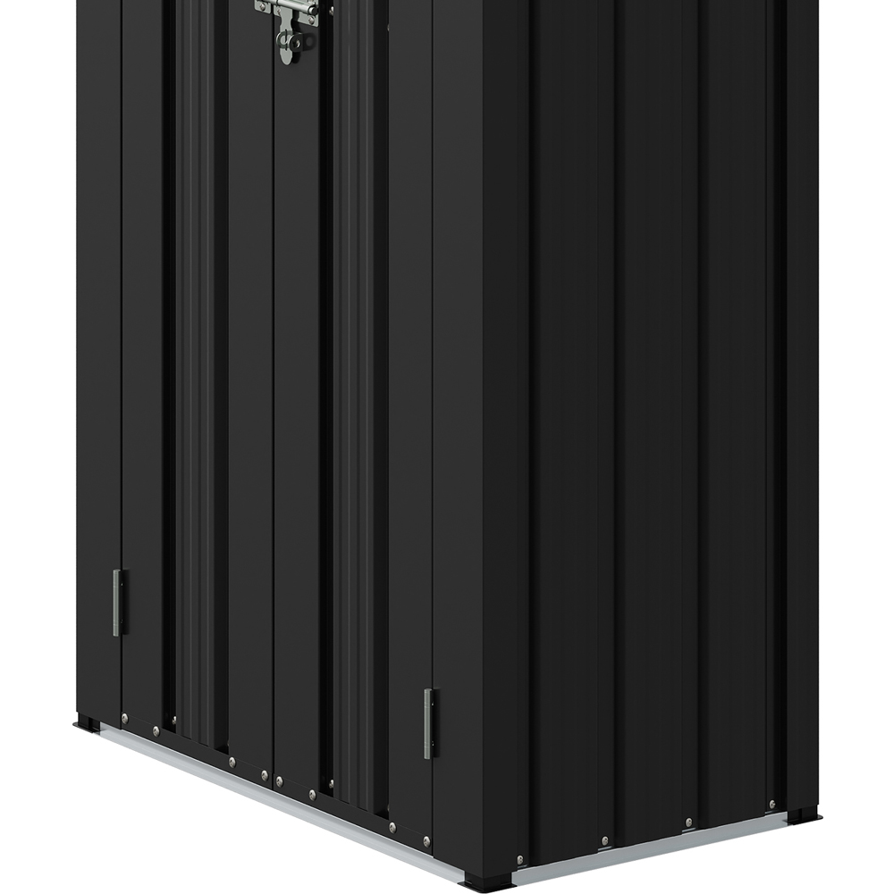 Living and Home 1.5 x 2.5ft Metal Double Door Flat Top Garden Tool Storage Shed Image 6