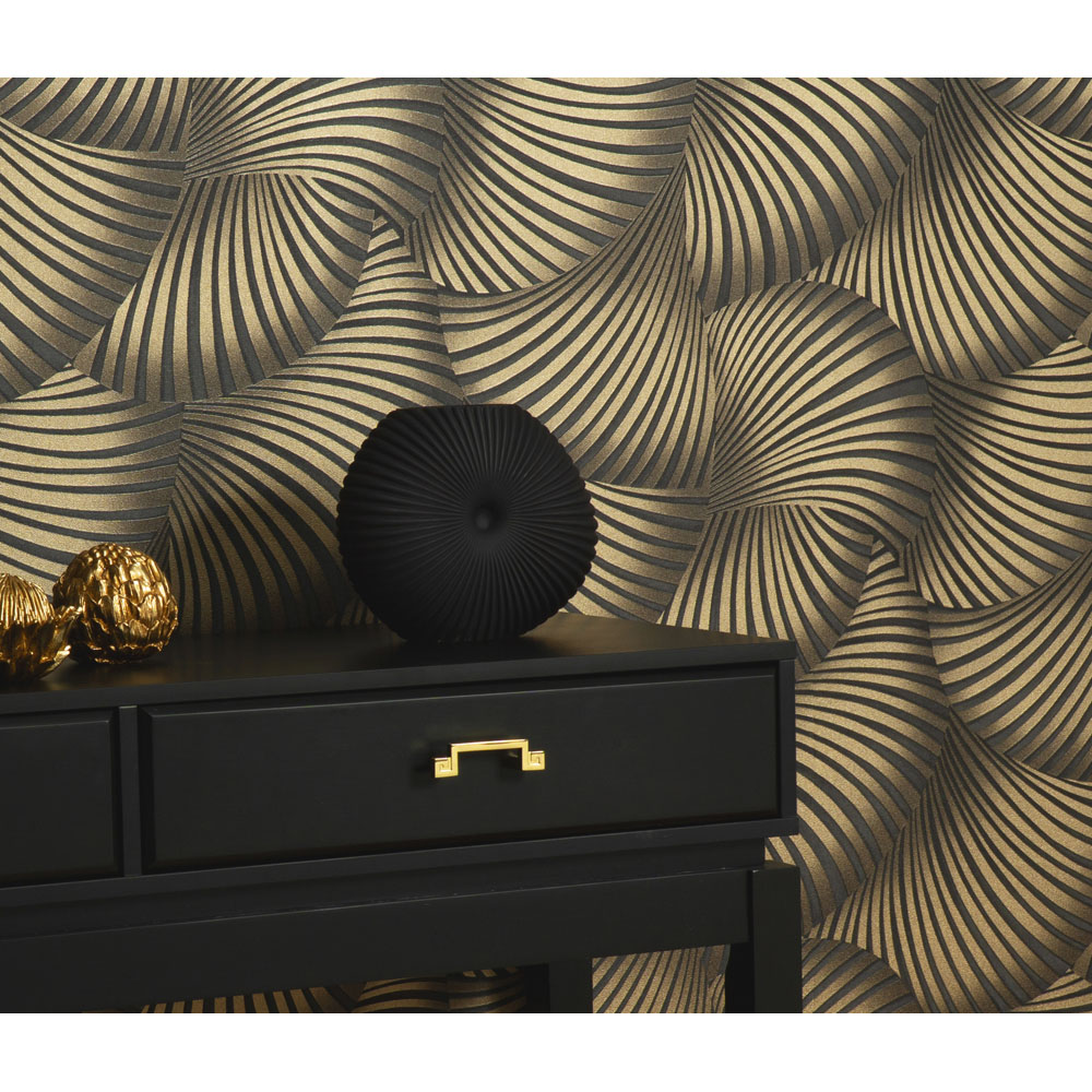 Erismann Twill Black Vinyl Wallpaper Image 6