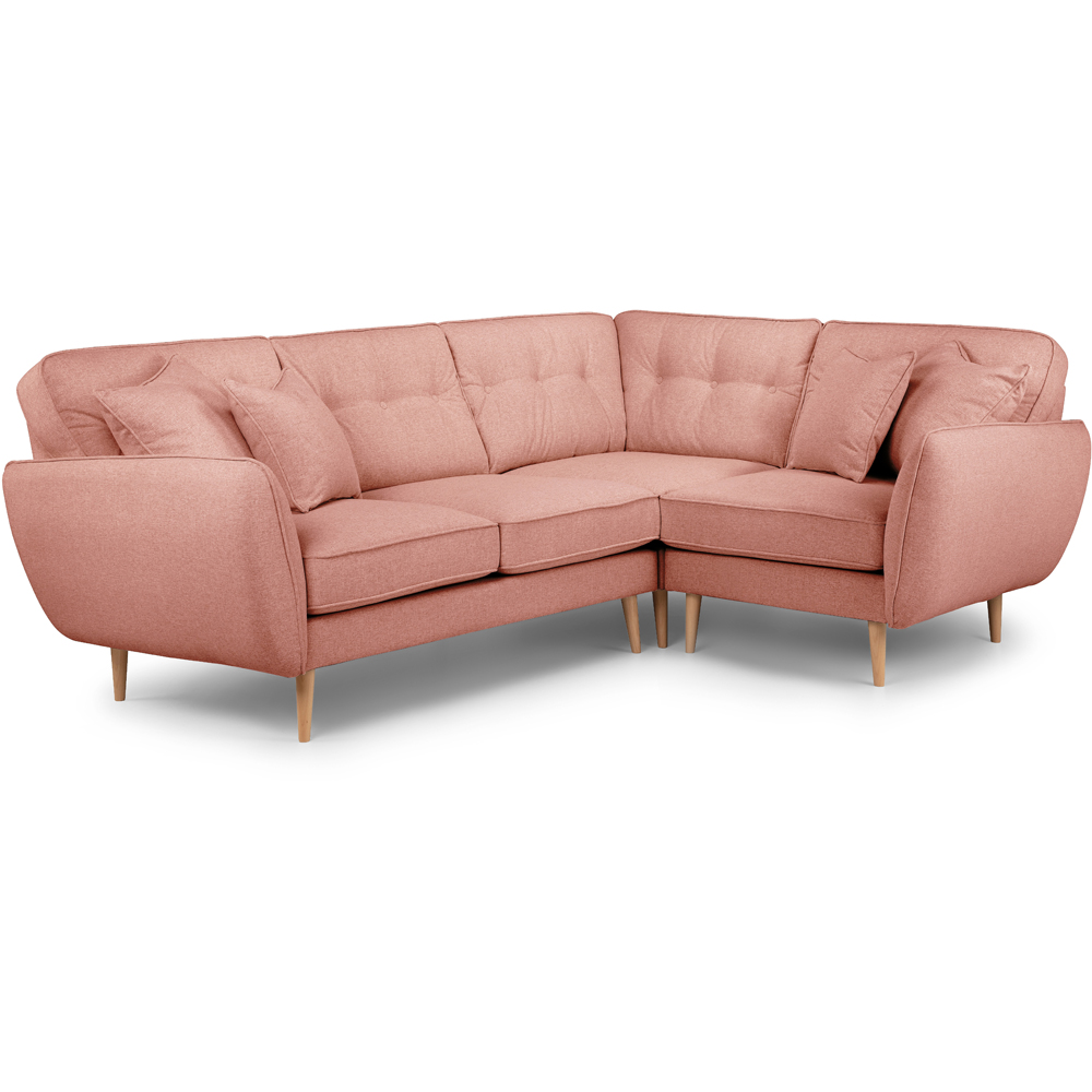Opry Faro 4 Seater Button Back Coral Corner Sofa Image 2