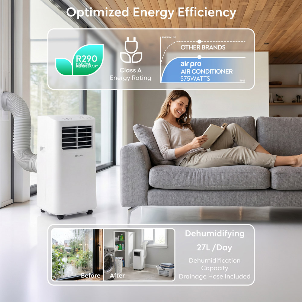 Air Pro 3-in-1 White Smart Wi-Fi Portable Air Conditioner 5000 BTU Image 8