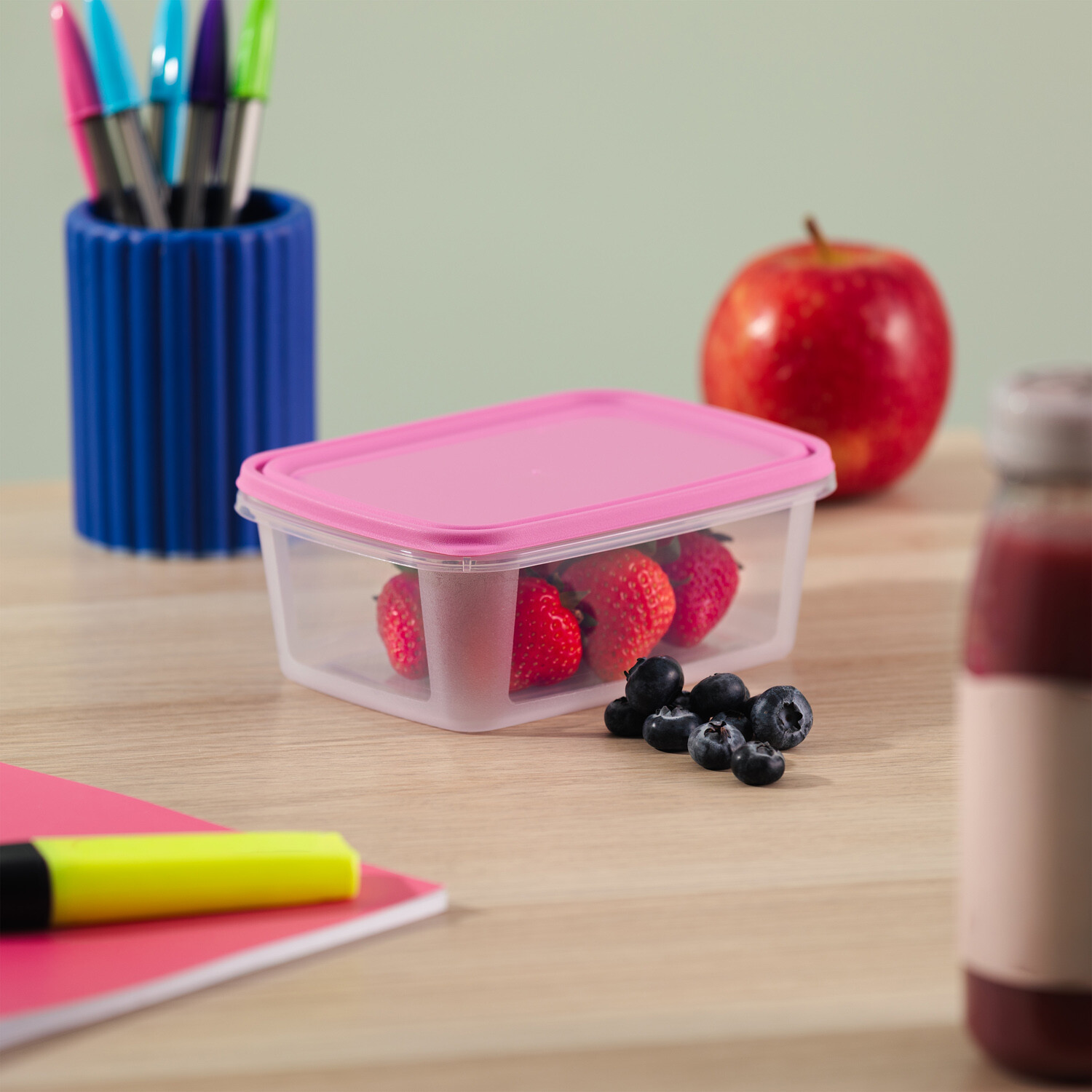 Pack of 5 Wham Food Boxes Pink Image 2