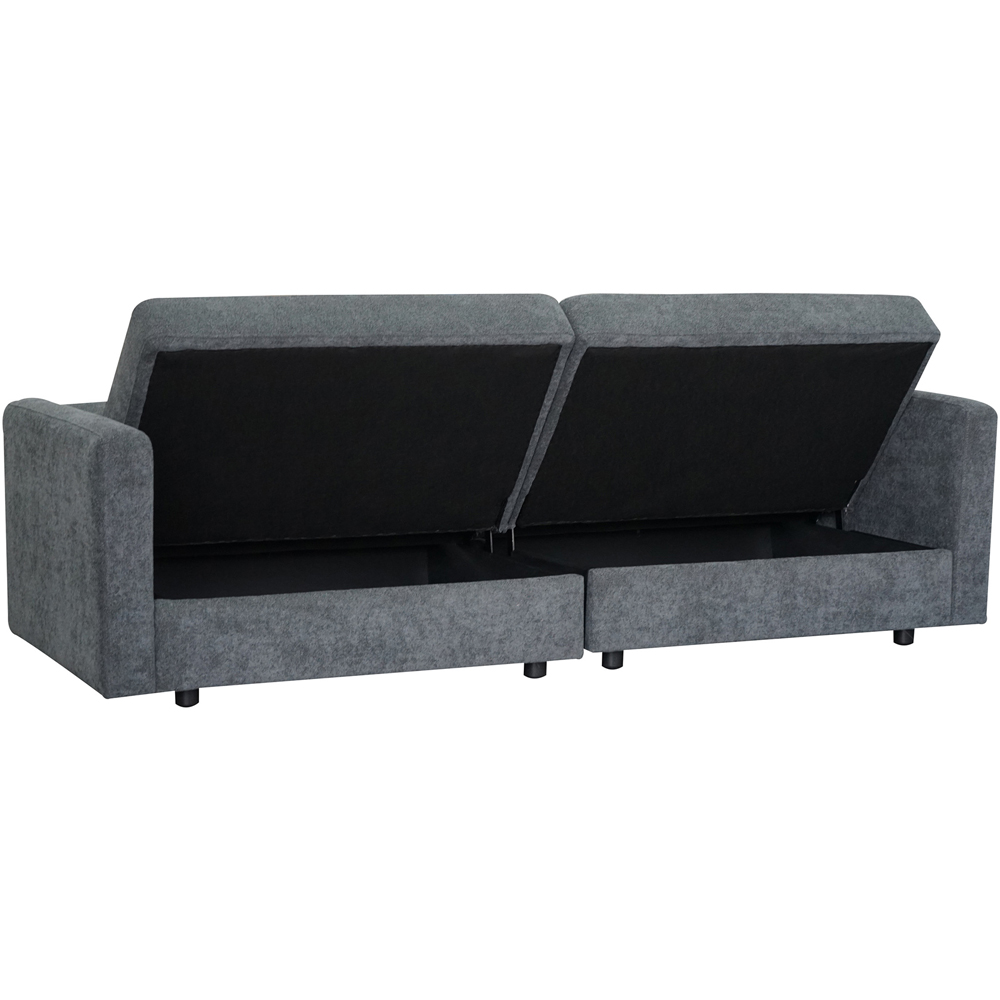 Aspire Vault 2 Seater Charcoal Sofa Bed with Dual Storage Image 4