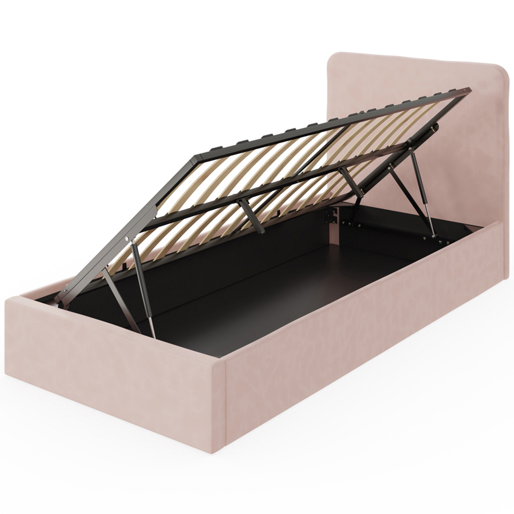 GFW Chiswick Single Soft Pink Ottoman Bed with SC Pocket Sprung Mattress Image 4