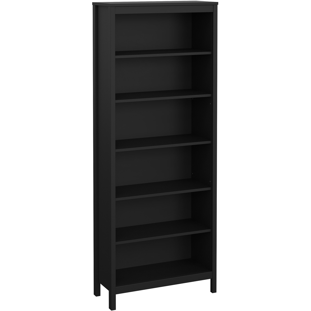 Florence Barcelona 6 Shelf Black Bookcase Image 2