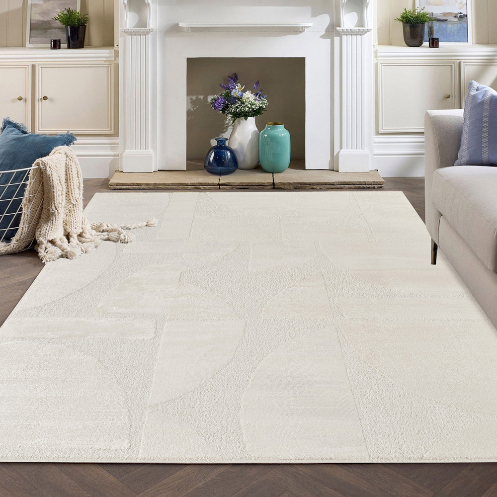 Desire Rugs Hamilton Cream Abstract Motif Rug 160 x 230cm Image 5