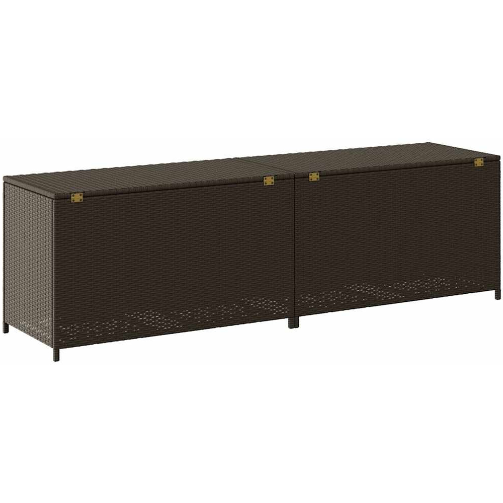 Walplus 200 x 50 x 60cm Brown Poly Rattan Garden Storage Box Image 5