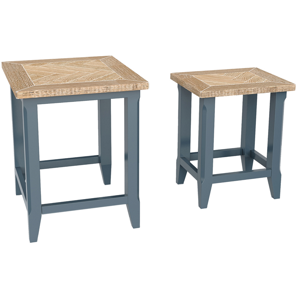 Baumhaus Signature Blue Nest of Tables Set of 2 Image 2