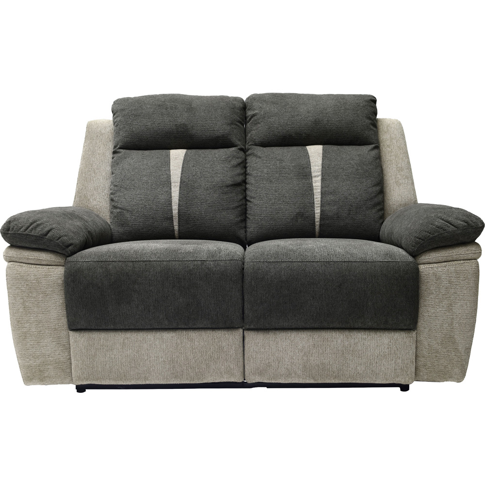 Comfy Living 5 Seater Grey Manual Recliner Sofa Set Image 2