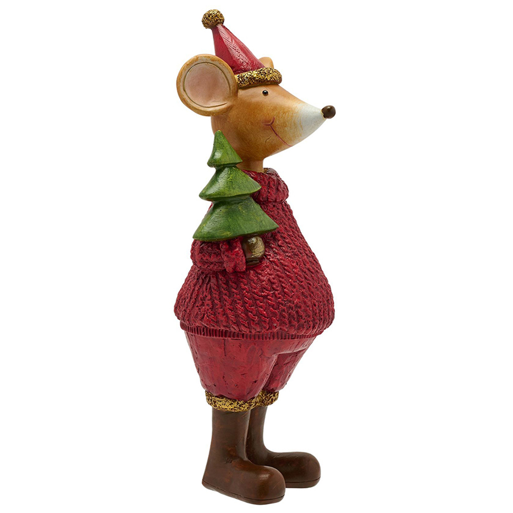 The Christmas Gift Co Christmas Jumper Mouse Figurine Image 2