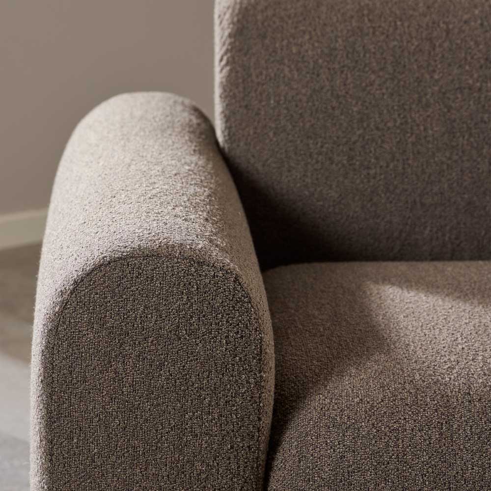 Florence Midfield 2 Seater Boucle Taupe Fabric Right Hand Facing Chaise Longue Image 6