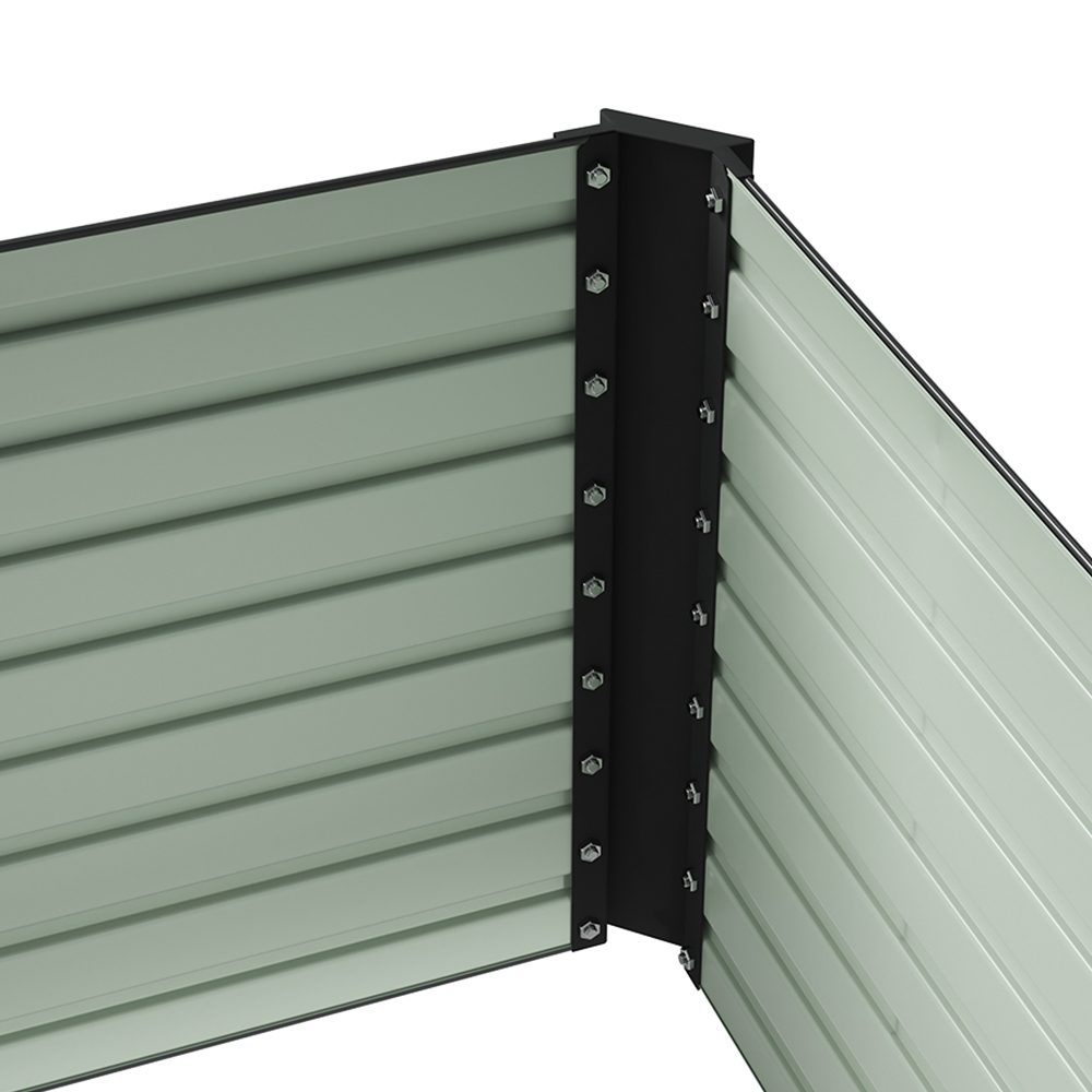 Living and Home Black Large Rectangular Galvanised Steel Raised Garden Bed 240 x 120cm Image 5