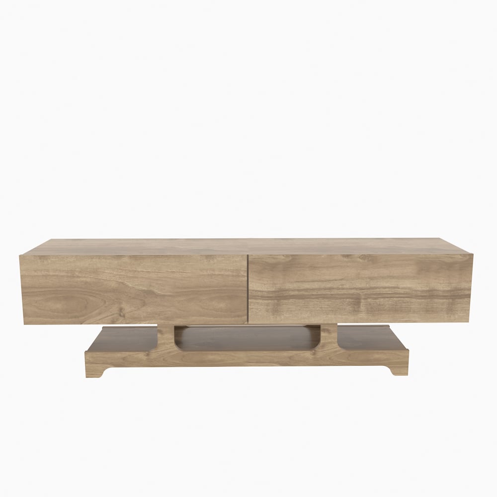 Decorotika Tera 2 Door Single Shelf Walnut TV Unit Image 3