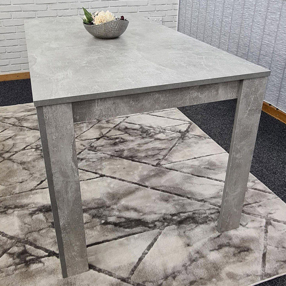 Portland 4 Seater Grey Wood Dining Table Image 7