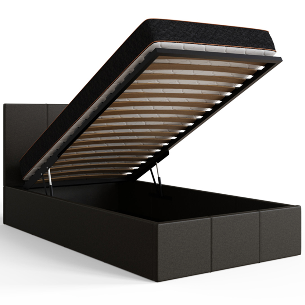 GFW Single Silver End Lift Ottoman Bed Image 7