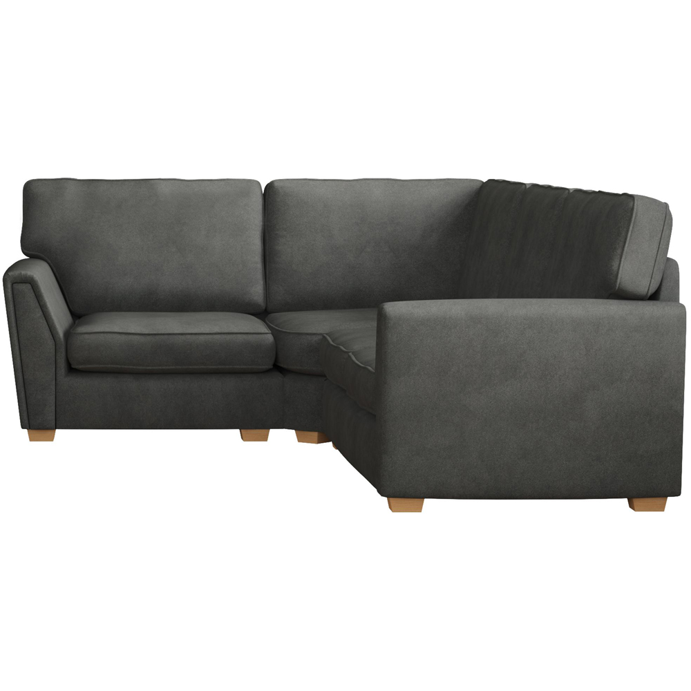 Wendleberry 3 Seater Steel Plush Velvet Fixed Back Left Hand Corner Sofa Image 3