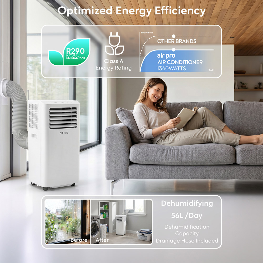 Air Pro 4-in-1 White Smart Wi-Fi Portable Air Conditioner 12000 BTU Image 8
