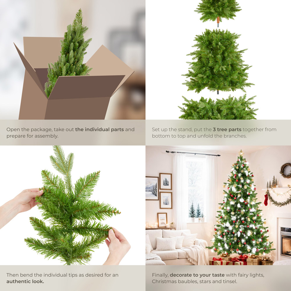 tectake Cupid Green Christmas Tree 7.2ft Image 4