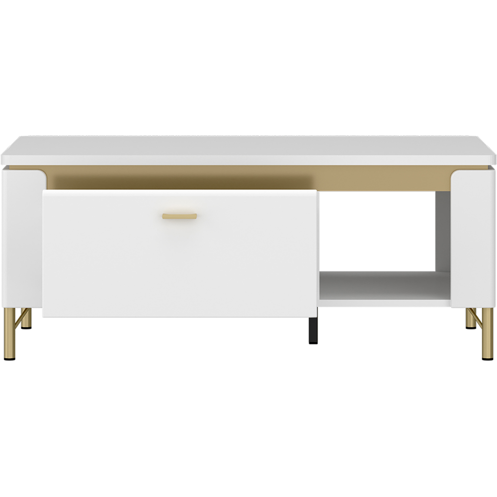 Furniture To Go Lazio Single Door Alpine White Coffee Table Image 3