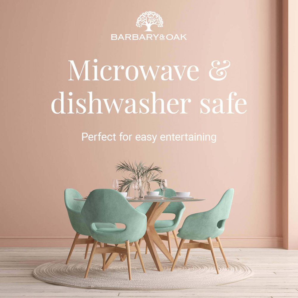 Barbary & Oak Avena White 16 Piece Dinner Set Image 6