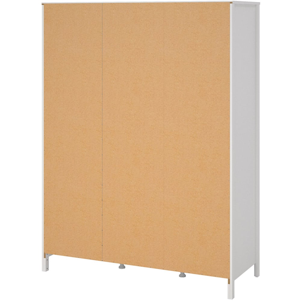 Florence Barcelona 3 Door 2 Drawer White Mirrored Wardrobe Image 4
