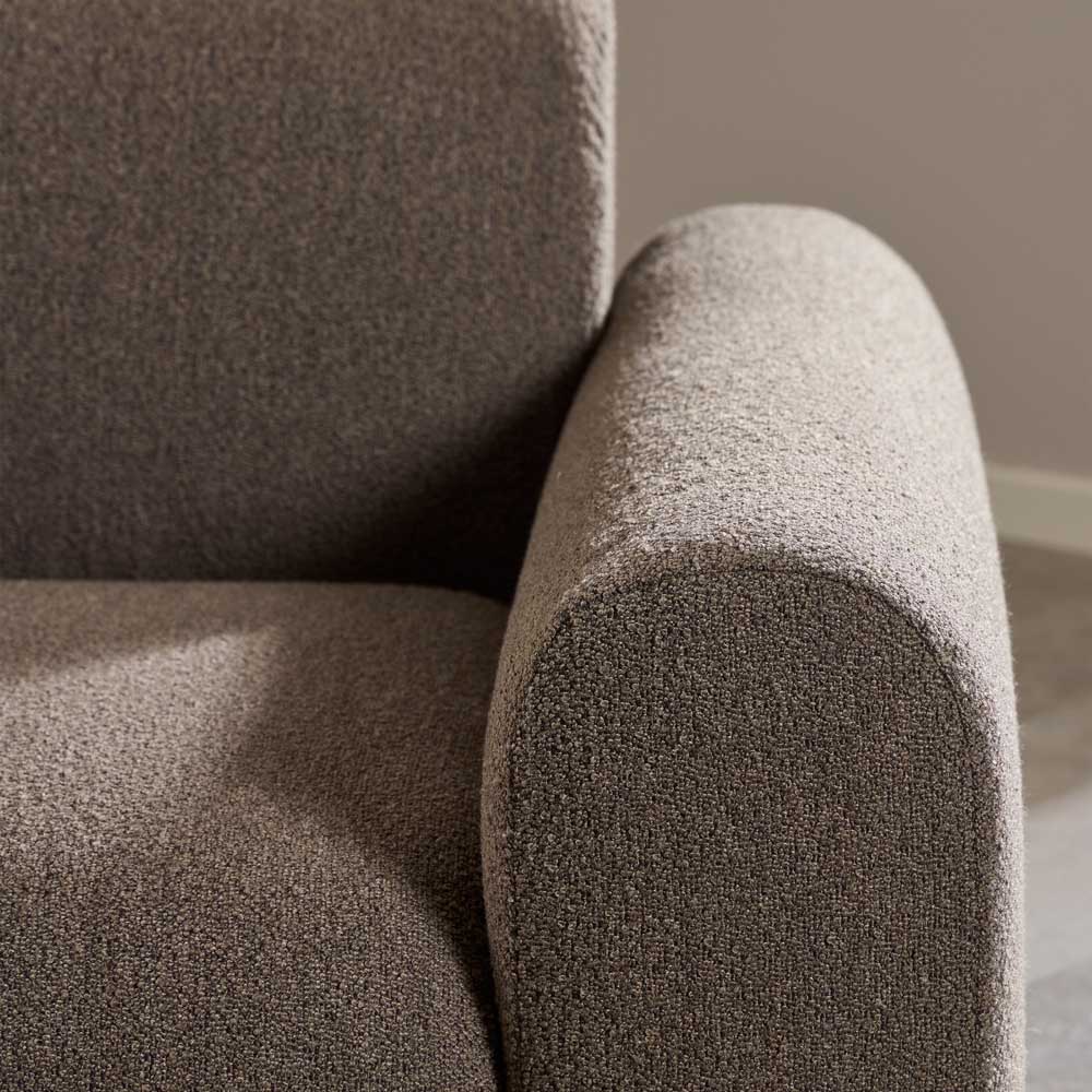 Florence Midfield 2 Seater Boucle Taupe Fabric Left Hand Facing Chaise Longue Image 7