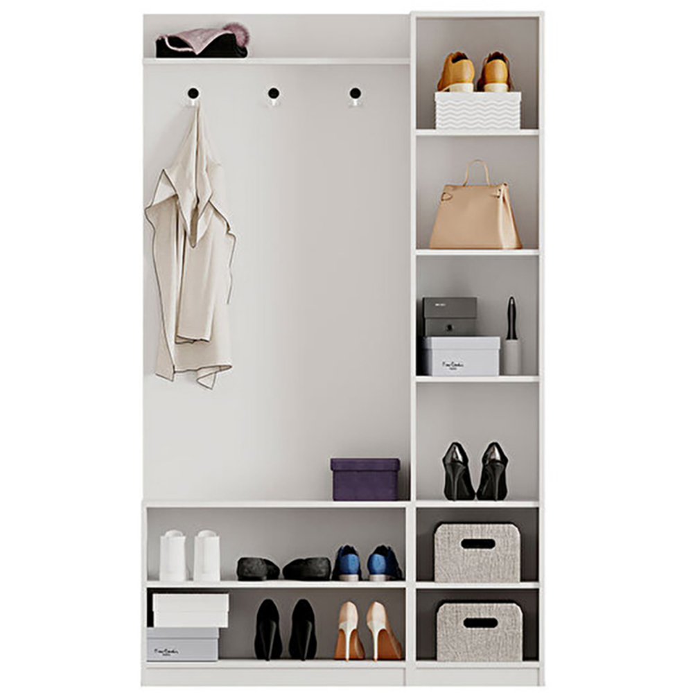 Evu MAISON Single Door 2 Drawers White Hallway Unit Image 3