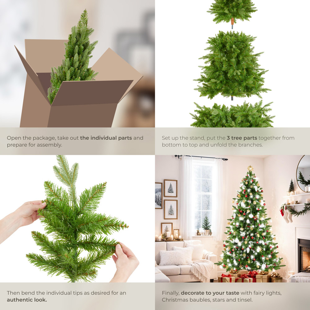 tectake Cupid Green Christmas Tree 5.9ft Image 4