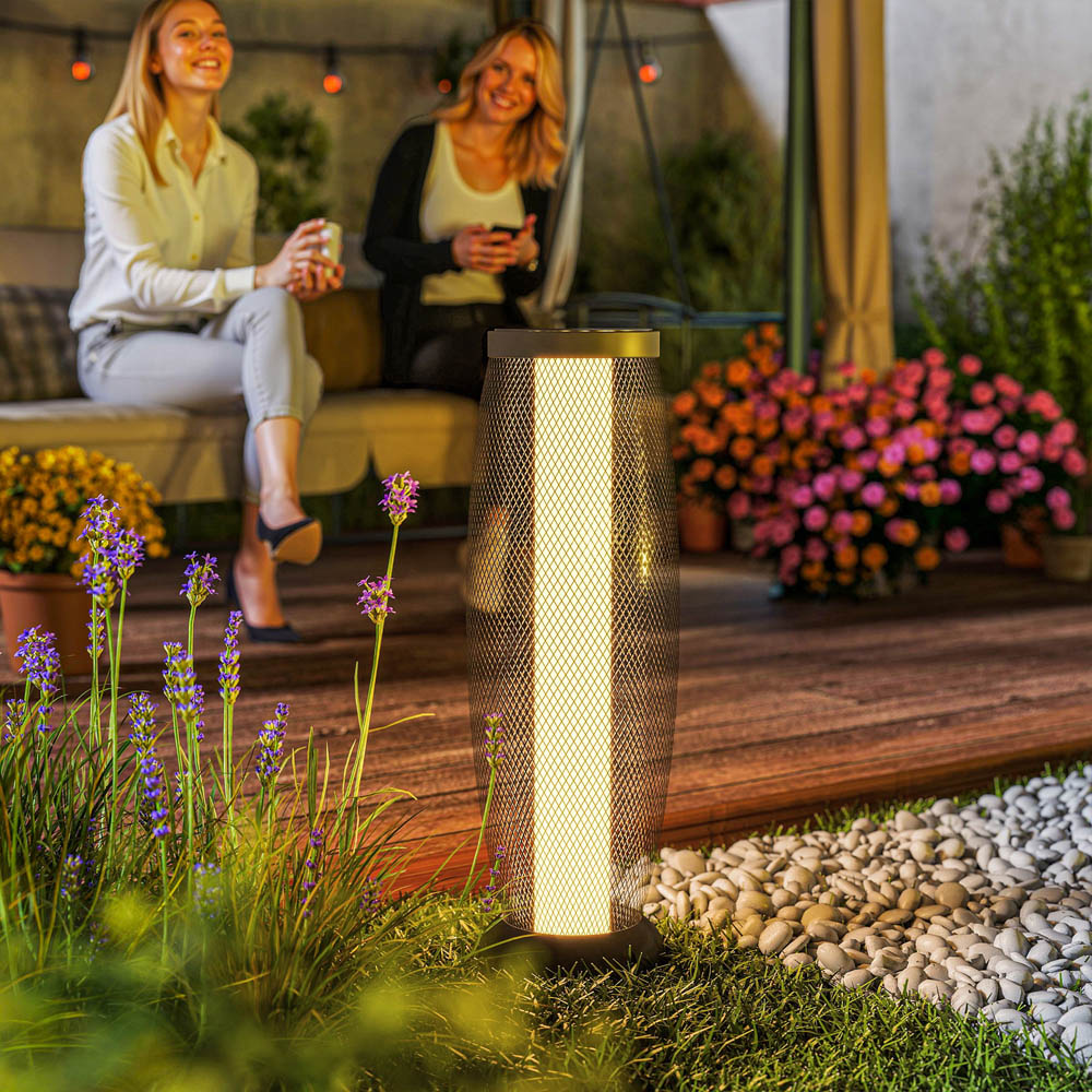 Outsunny Garden Metal Floor Solar LED Lamp 71.5cm Image 4