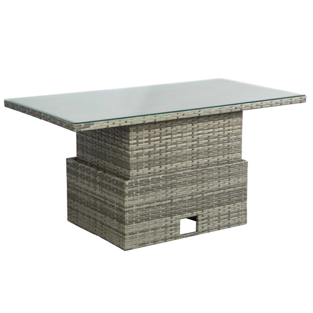 Home Garden Direct Pelias 8 Seater Rattan Corner Sofa Set with Rising Table Image 5