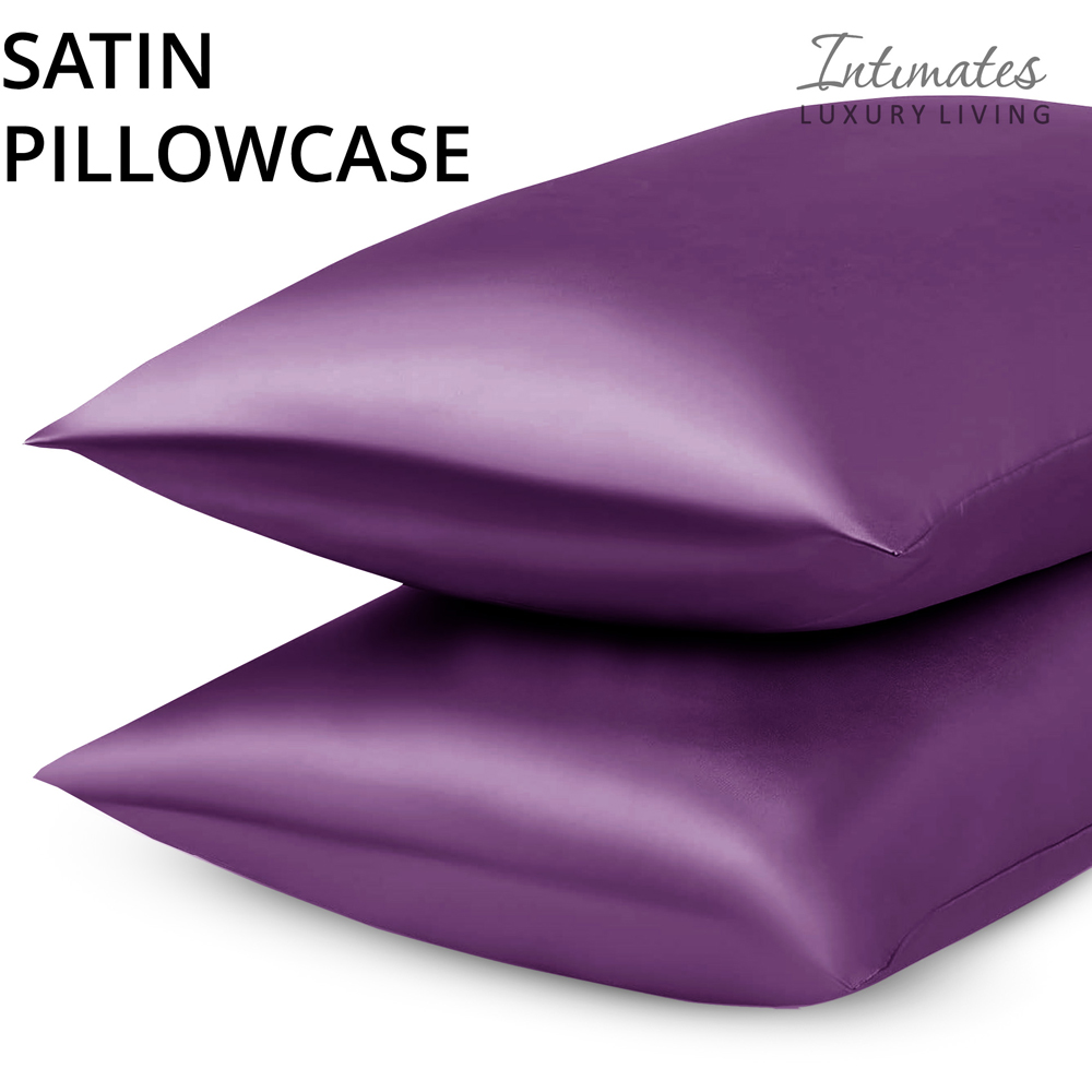 Intimates Double Purple Satin Bedding Set Image 5