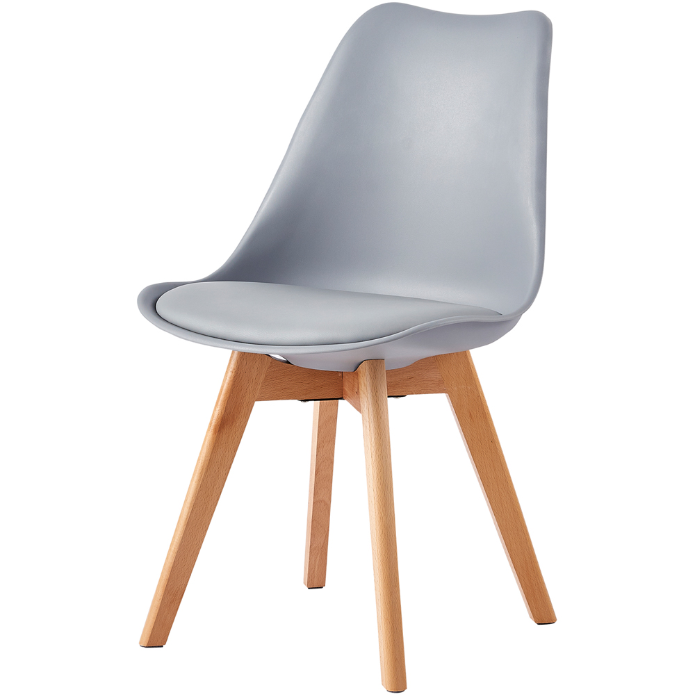 Eva Grey Padded Dining Chairs Image 3