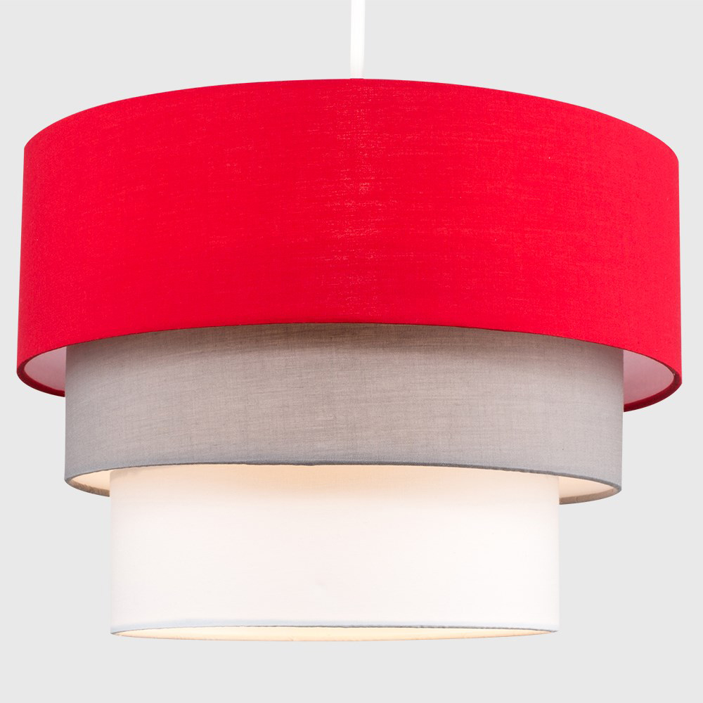 ValueLights Aztec Pyramid Red 3 Tiered Pendant Shade Image 4