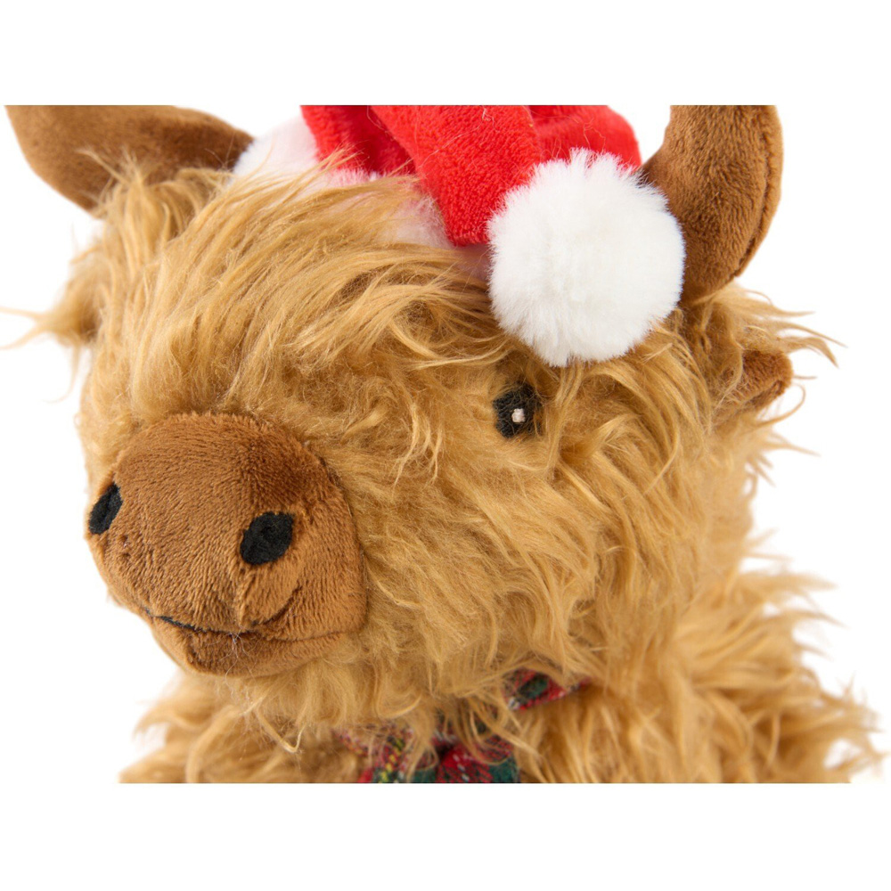 Festive Highland Cow Doorstop Brown Image 3