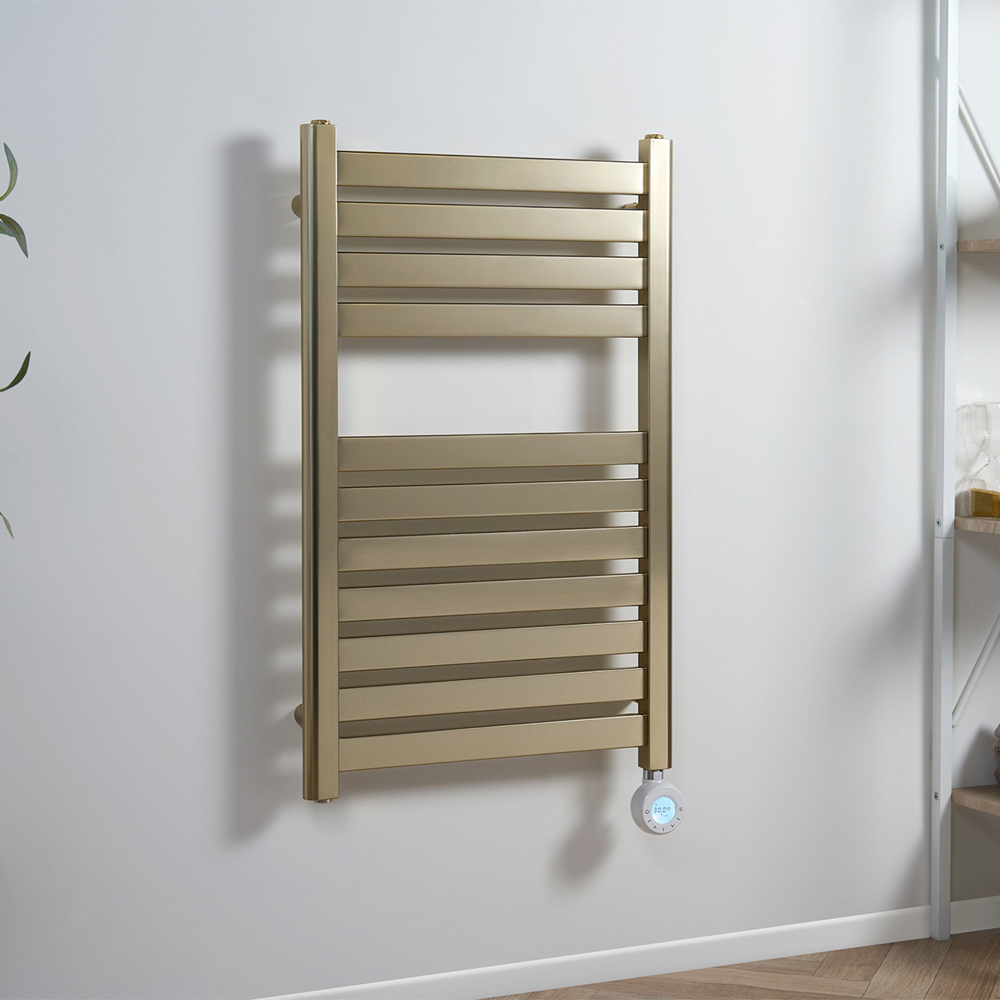 Eden Caldera Brushed Brass Electric Towel Radiator with WiFi Control 600W Image 2