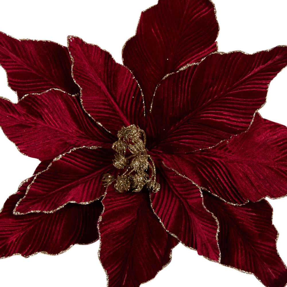 Large Poinsettia Clip Rouge Image 2