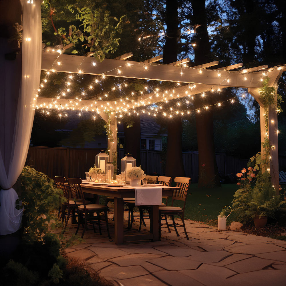 Eagle Connect Warm White LED White String Light 55m Image 5