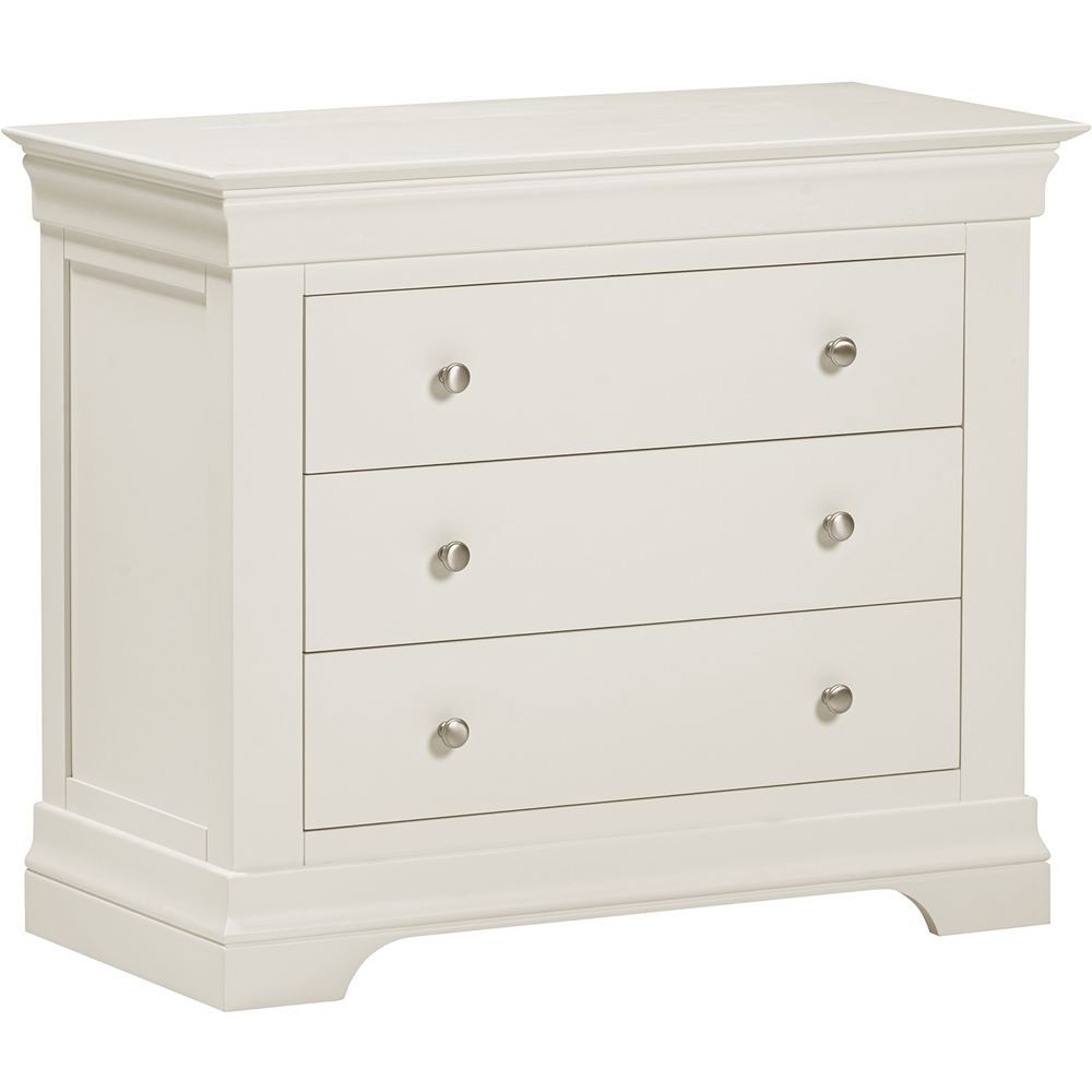 Seconique Bordeaux 3 Drawer Ivory Storage Chest Image 2