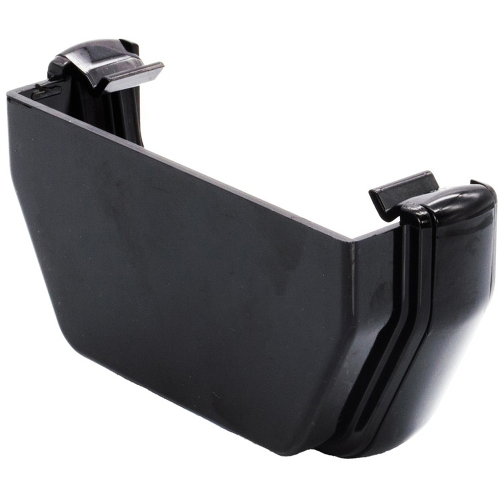 FloPlast Square Gutter External Stop End Black 114mm Image 3
