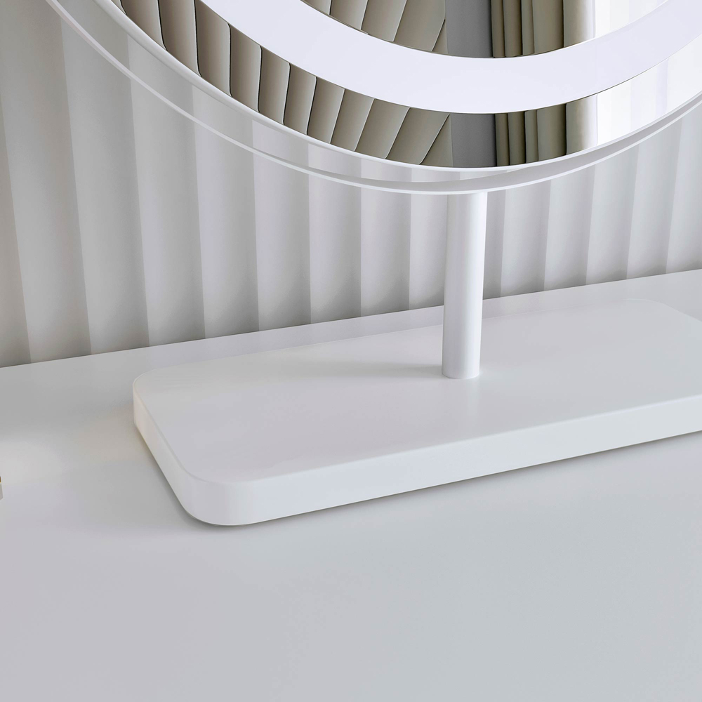 CARME Home Ava LED Marble White Touch Sensor Light Mirror Image 5