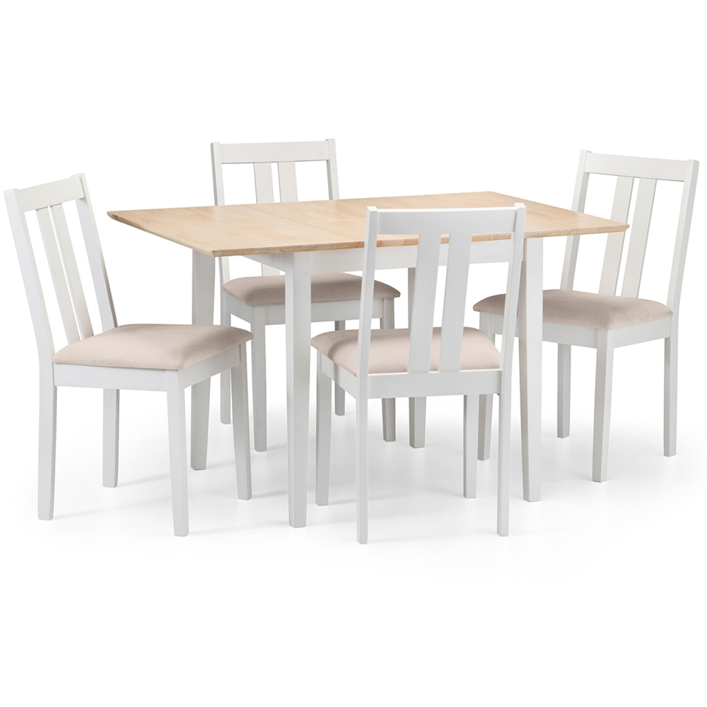 Julian Bowen Rufford 4 Seater Dining Set Ivory Image 3