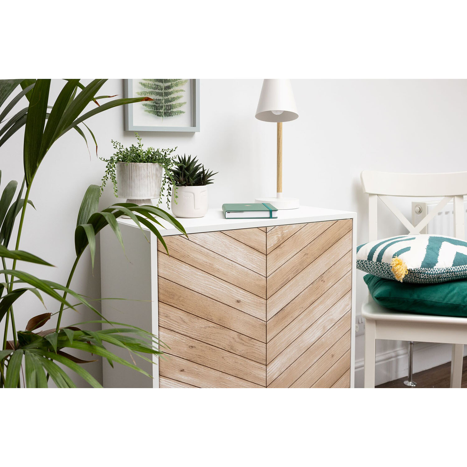 d-c-fix Self Adhesive Chevron Wood Effect Vinyl Film - Brown Image 3