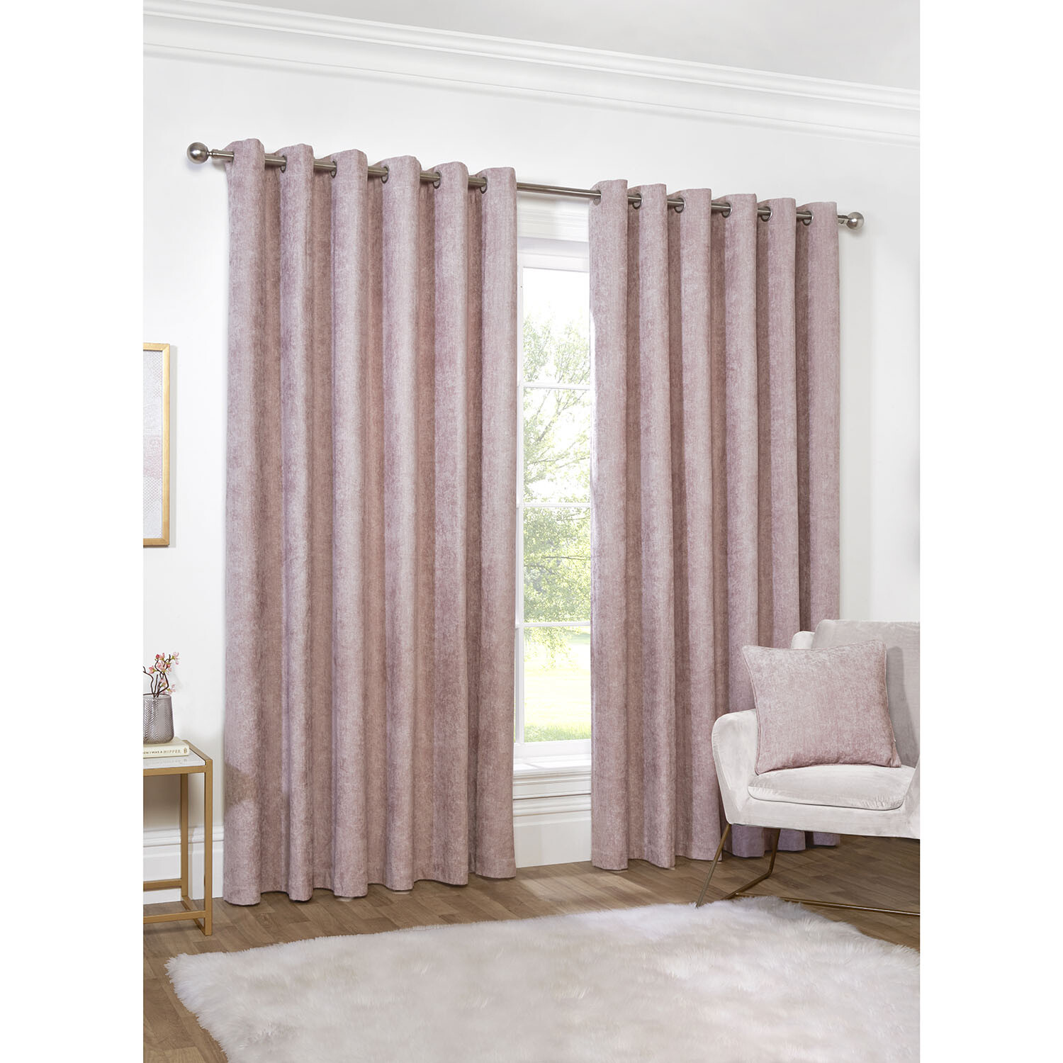Alden Thermal Curtains - Dusty Pink / 183cm / 168cm Image 2