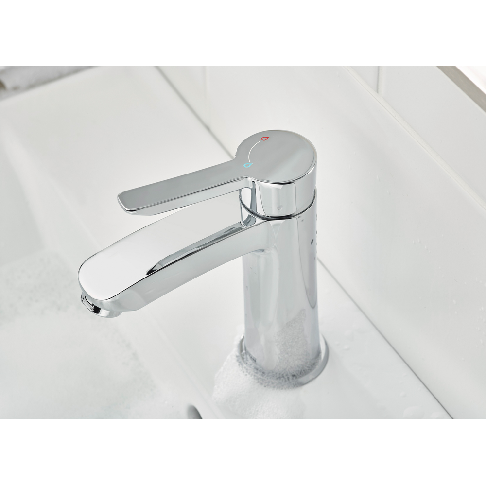 Bristan Apelo Chrome Cool Start Basin Mixer with Clicker Waste Image 5
