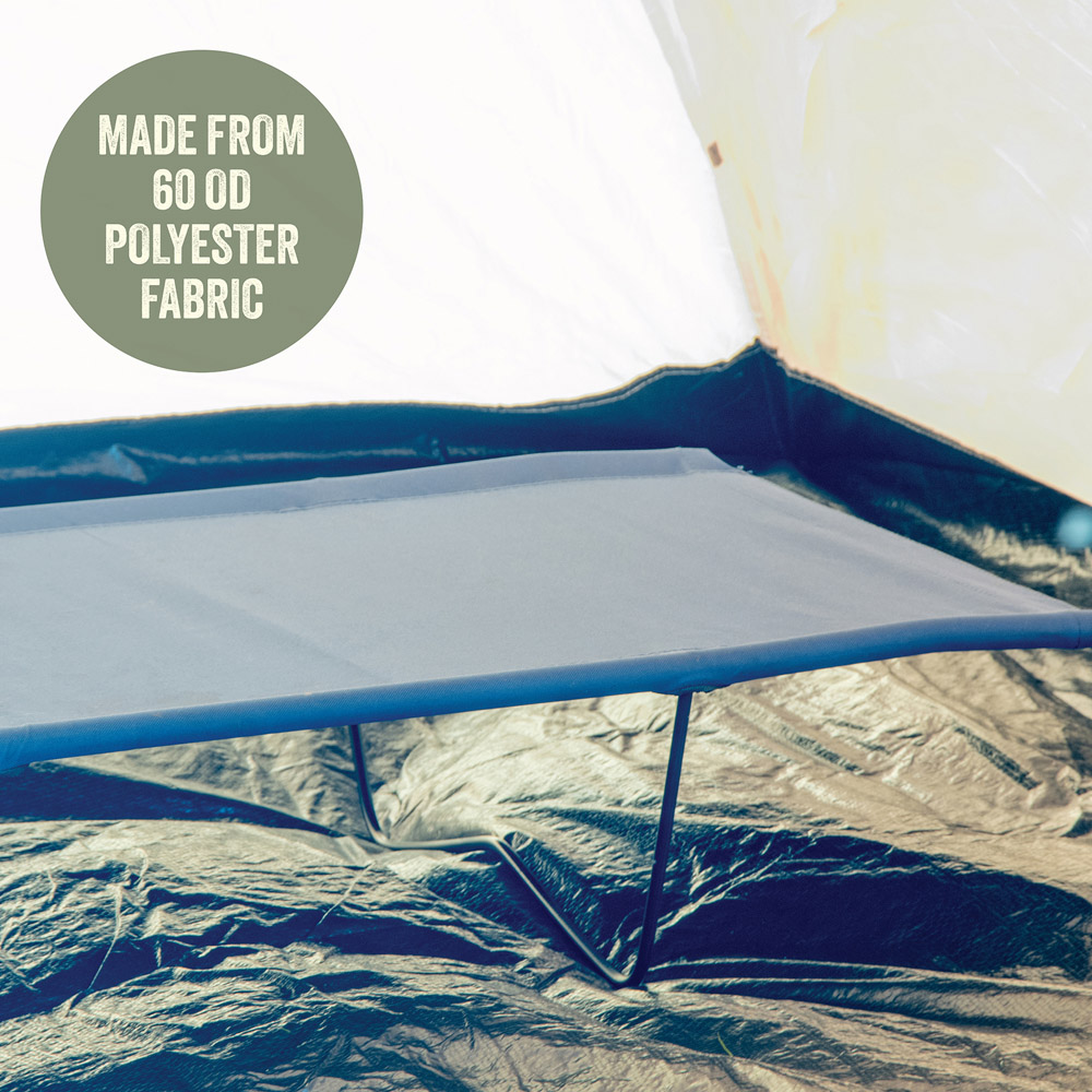 Milestone Camping 4 Legs Blue Folding Camping Bed Image 5